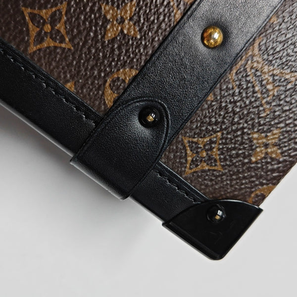 PETITE MALLE Monogram Coated Canvas Brown