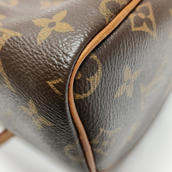 SPEEDY Nano Monogram Coated Canvas Brown