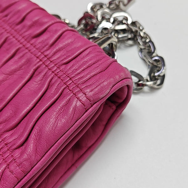 Quilted Lambskin Shoulder Bag Red