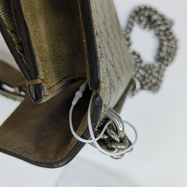 Dionysus Mini Monogram Coated Canvas Beige