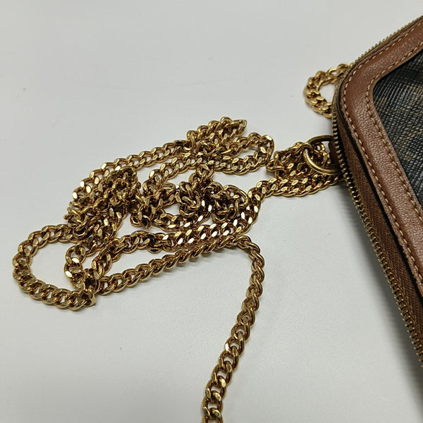 TRIOMPHE CANVAS Mini Coated Canvas Brown