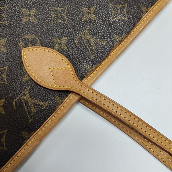 NEVERFULL MM Monogram Coated Canvas Brown