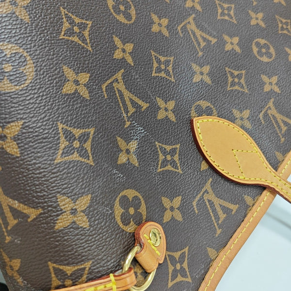 NEVERFULL MM Monogram Coated Canvas Brown