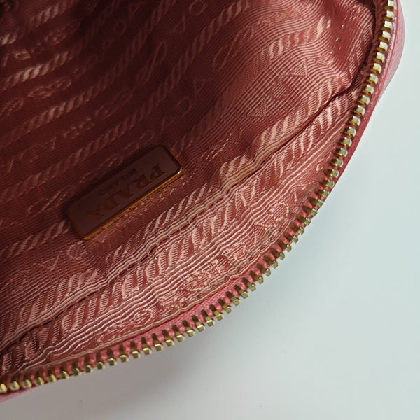 Saffiano Calfskin Shoulder Bag Pink