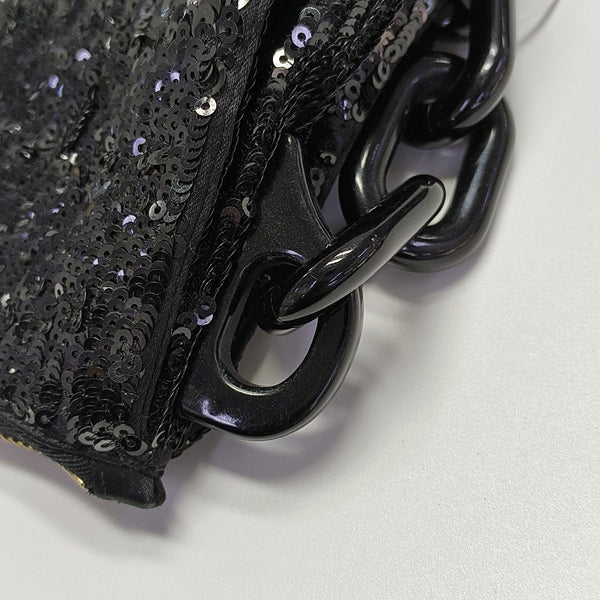 Sequins Top Handle Bag Black