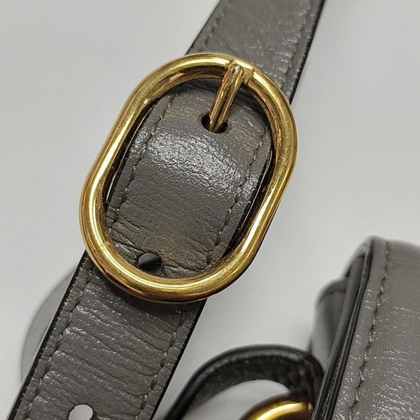 GG Ring Small Calfskin Gray