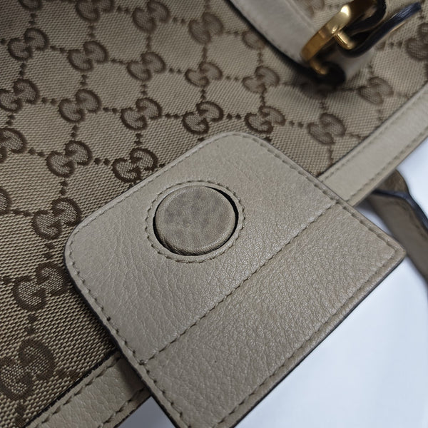 Monogram Canvas Tote Bag Brown