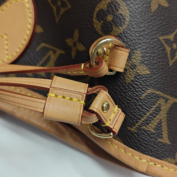NEVERFULL MM Monogram Coated Canvas Brown