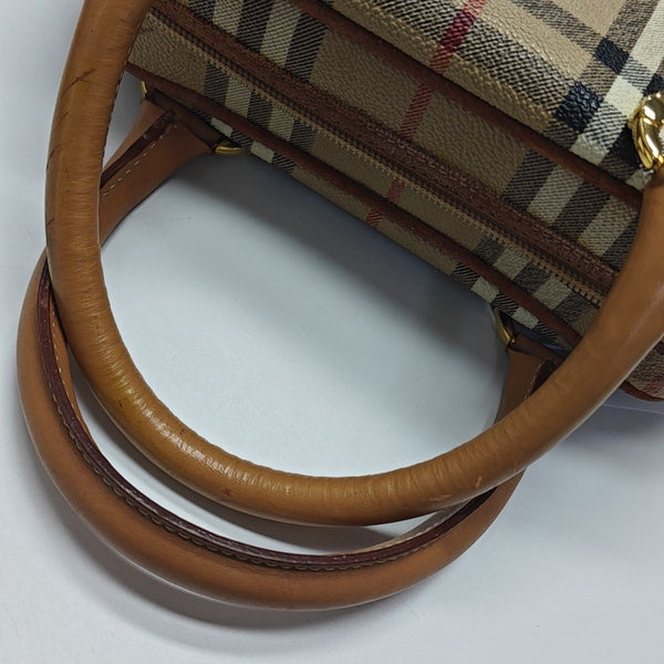 Coated Canvas Shoulder Bag Brown