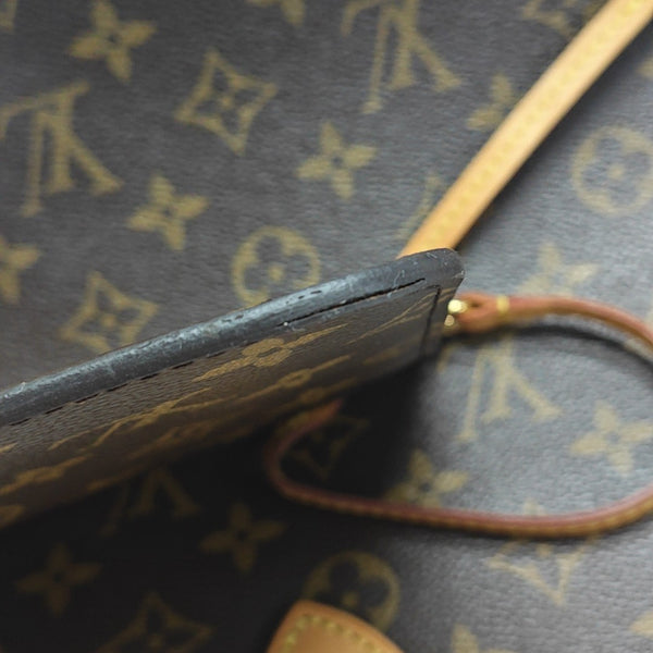 NEVERFULL MM Monogram Coated Canvas Brown