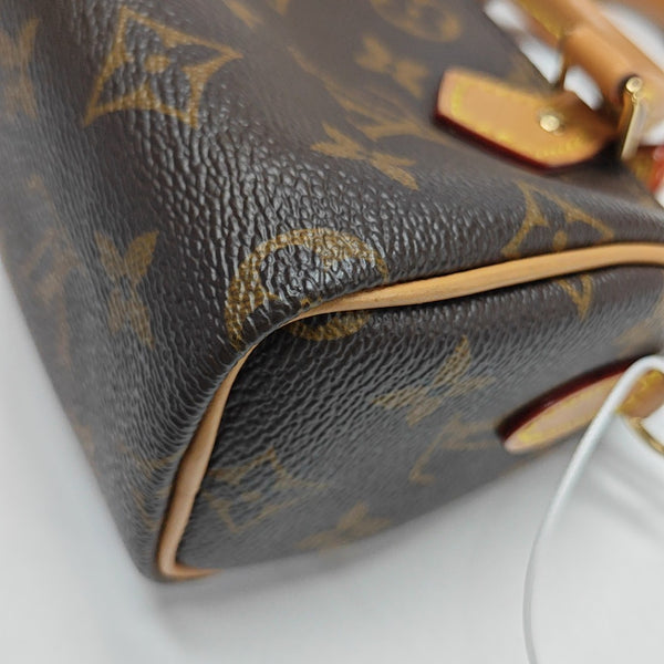 SPEEDY Nano Monogram Coated Canvas Brown