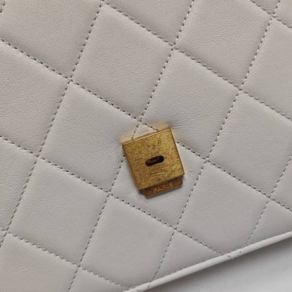 Quilted Calfskin White