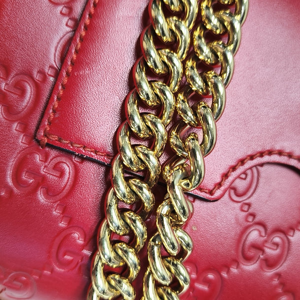 Padlock Small Monogram Calfskin Red