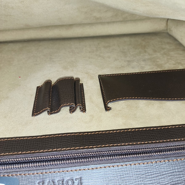 Calfskin Top Handle Bag Brown