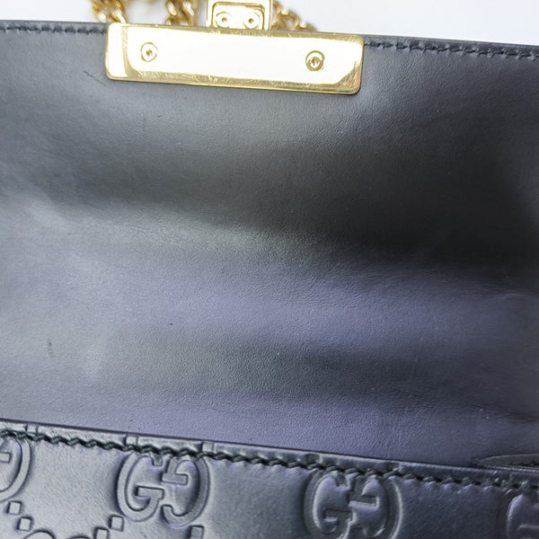 Padlock Small Monogram Calfskin Black