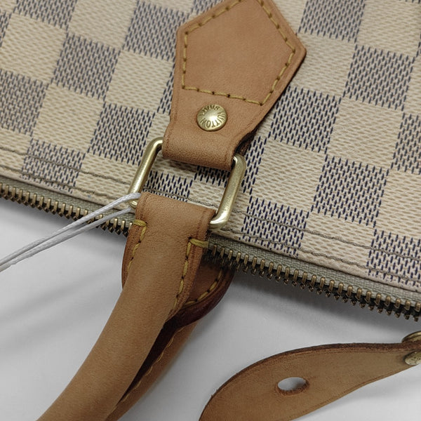 SPEEDY 30 Damier Azur Coated Canvas White