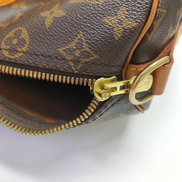 KEEPALL 45 Monogram Coated Canvas Brown