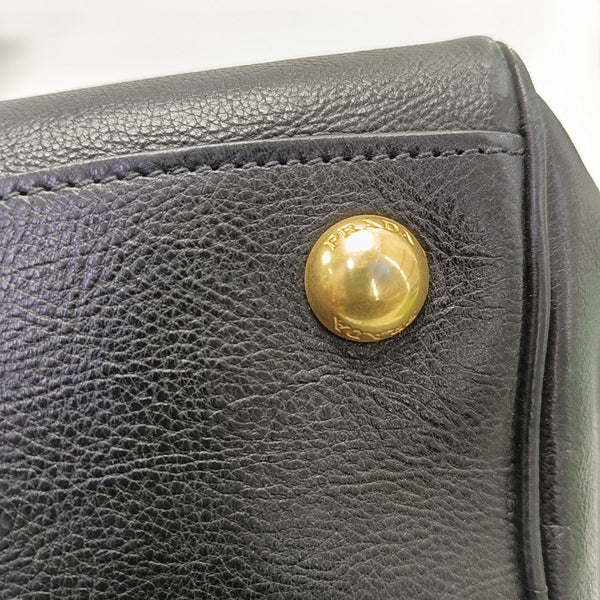 Leather Shoulder Bag Black
