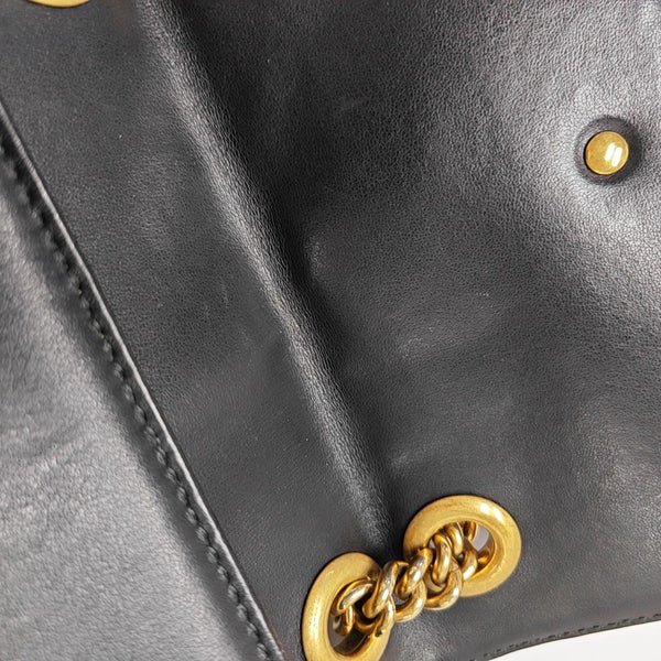 GG Marmont Small Quilted Calfskin Black