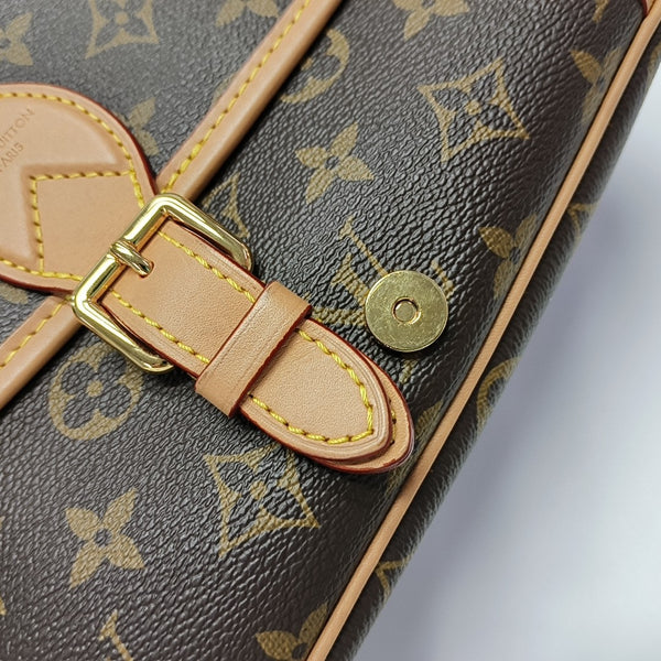DIANE Monogram Coated Canvas Brown