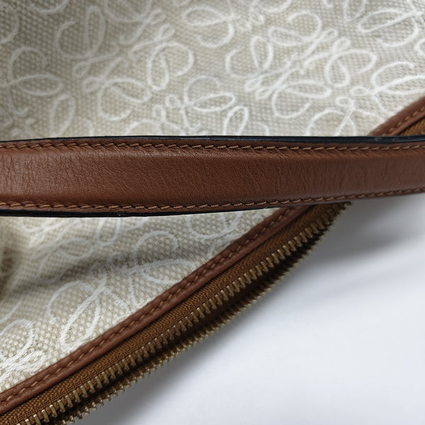 Monogram Canvas Shoulder Bag Beige