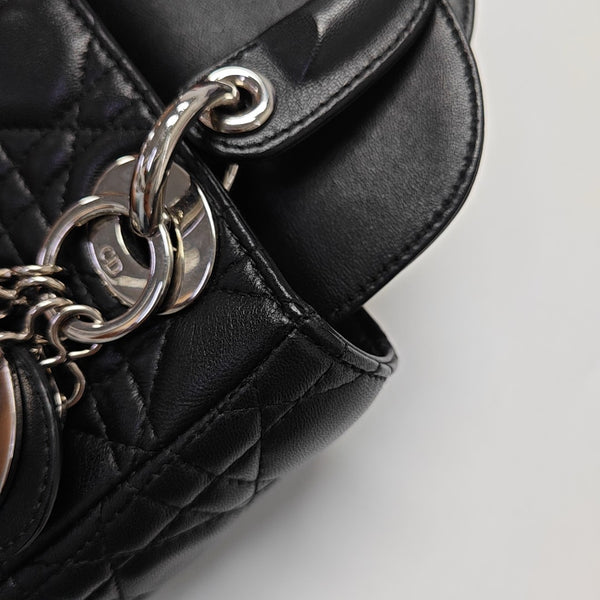Lady Dior Mini Cannage Lambskin Black