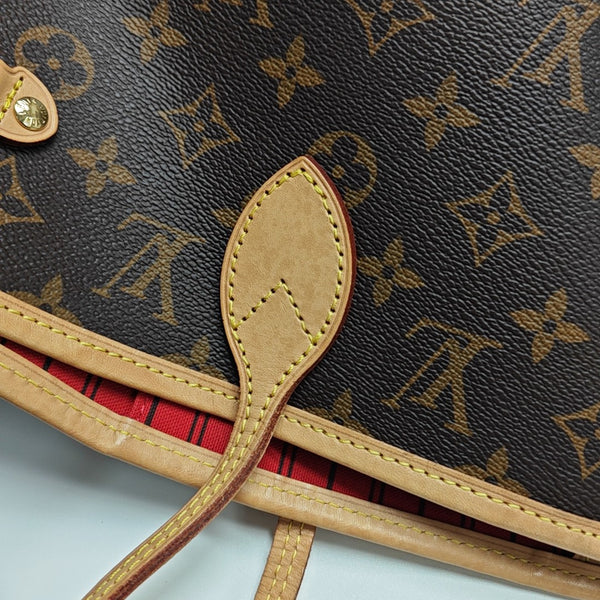 NEVERFULL MM Monogram Coated Canvas Brown