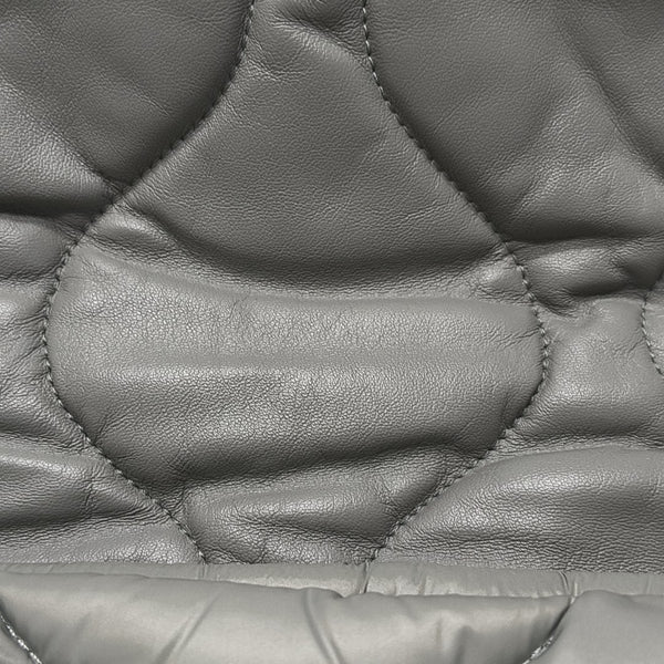 Quilted Nylon Crossbody Bag Gray