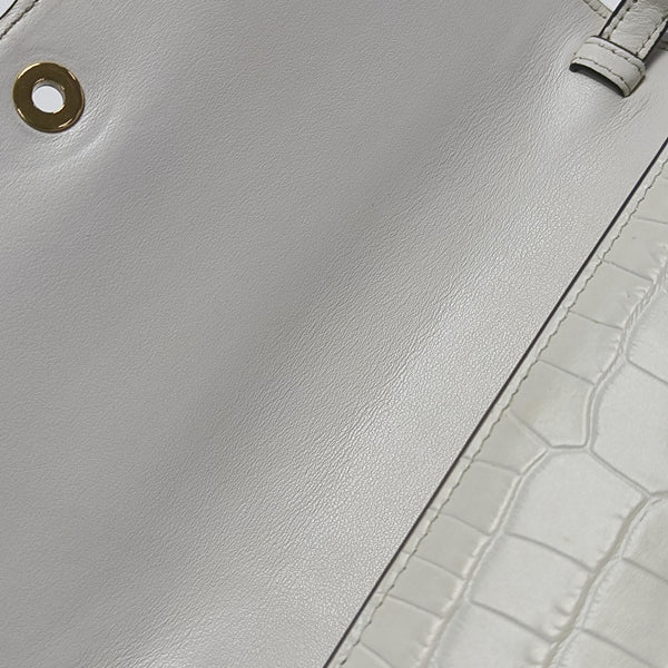 Calfskin Shoulder Bag White