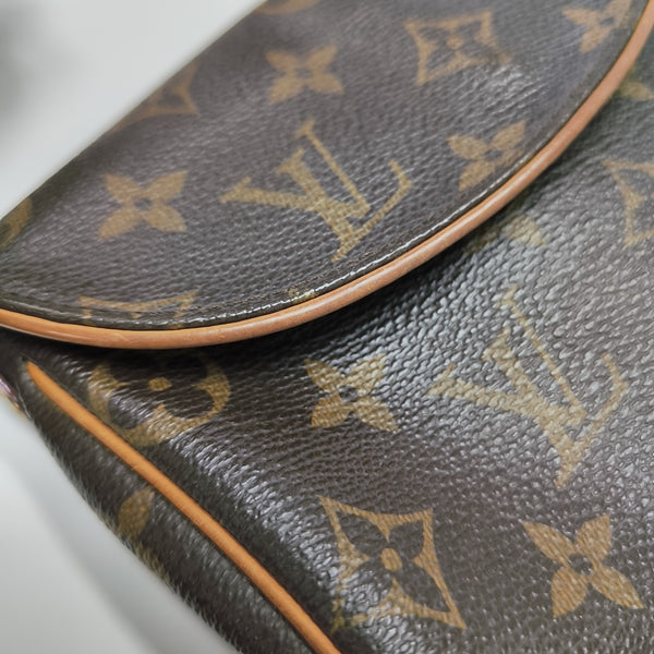 Monogram Coated Canvas Shoulder Bag Brown