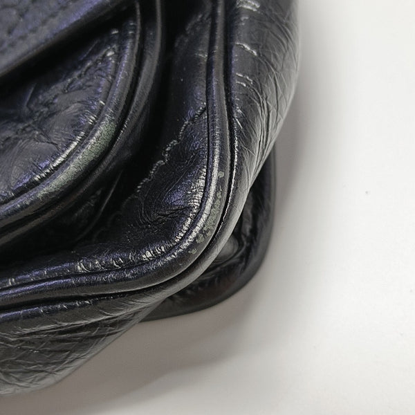 NIKI Small Chevron Calfskin Black