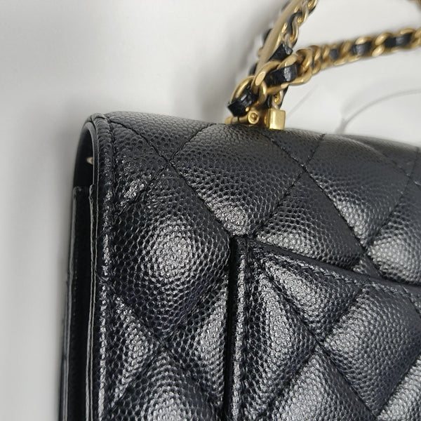 WOC Quilted Grained Calfskin Black