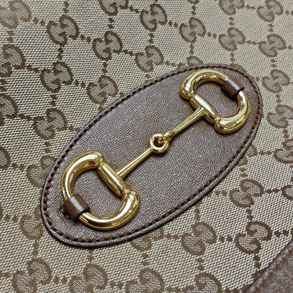 Horsebit 1955 Medium Monogram Canvas Brown