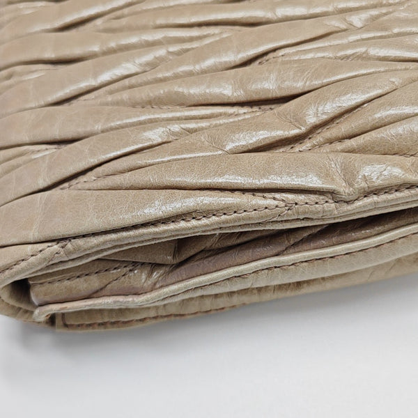 Miu Délice Quilted Lambskin Beige