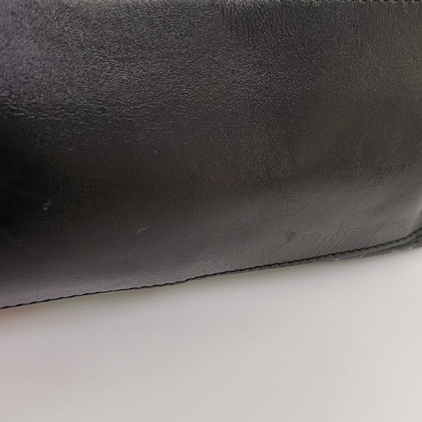 Rania Monogram Coated Canvas Black