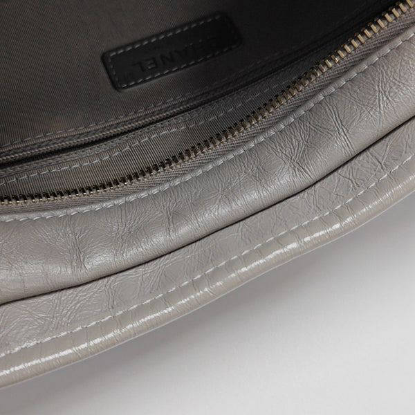 GABRIELLE Medium Quilted Calfskin Gray