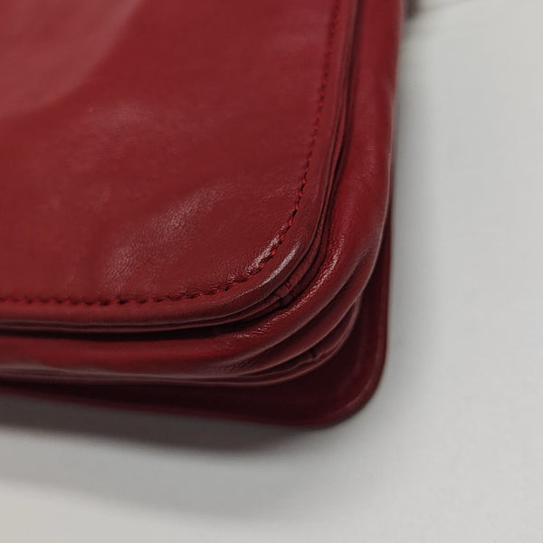 Lambskin Clutch Red