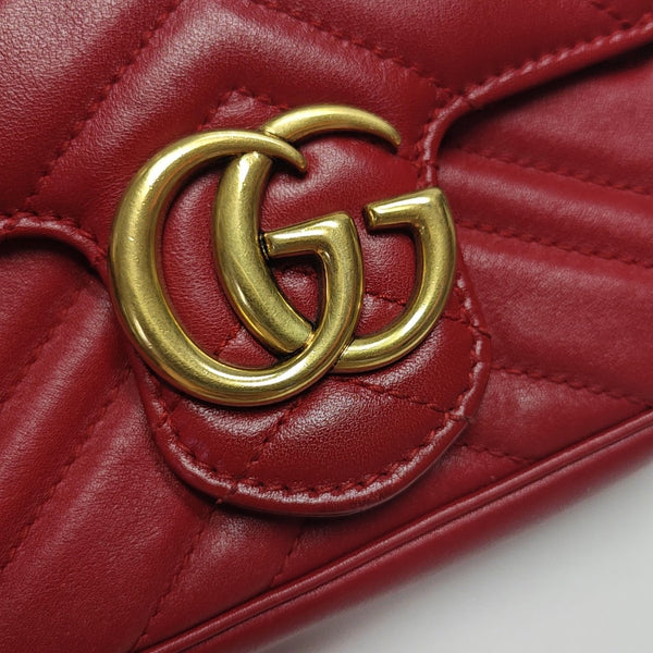 GG Marmont Mini Quilted Calfskin Red