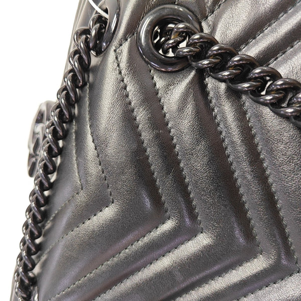 GG Marmont Small Quilted Calfskin Black