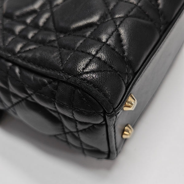 Lady Dior Mini Cannage Piel de cordero Negro