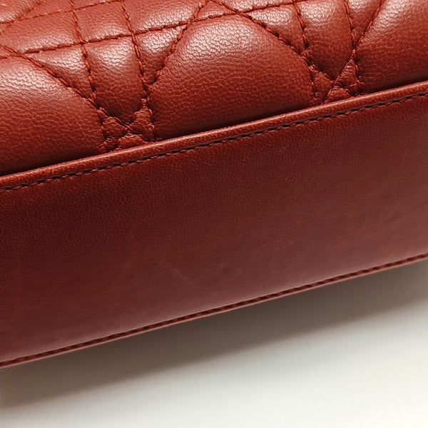 Lady Dior Mini Cannage Lambskin Red