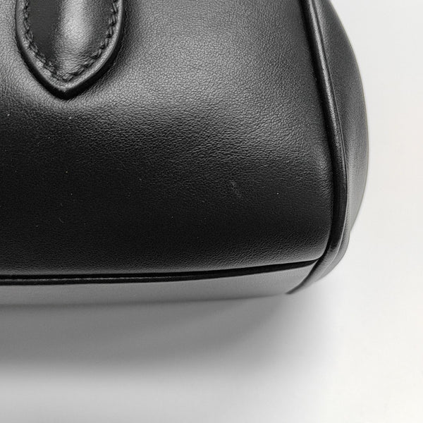 Calfskin Top Handle Bag Black