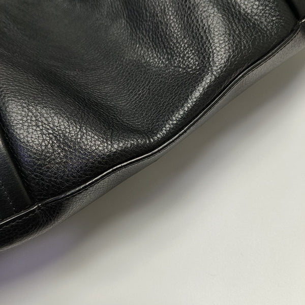 Calfskin Top Handle Bag Black