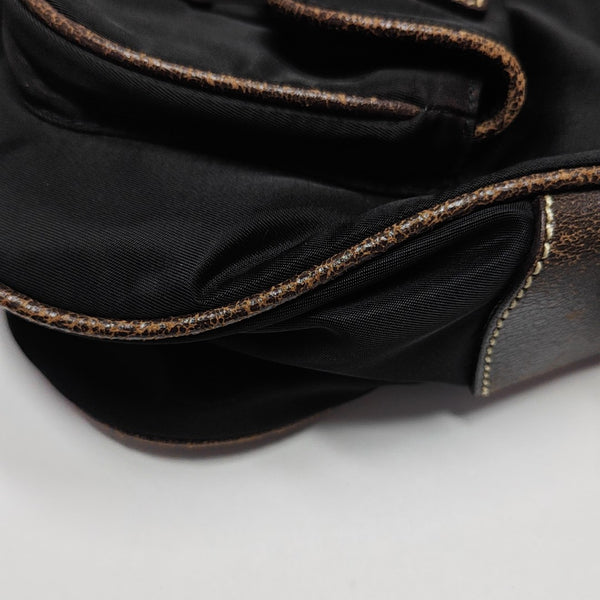 Nylon Top Handle Bag Black