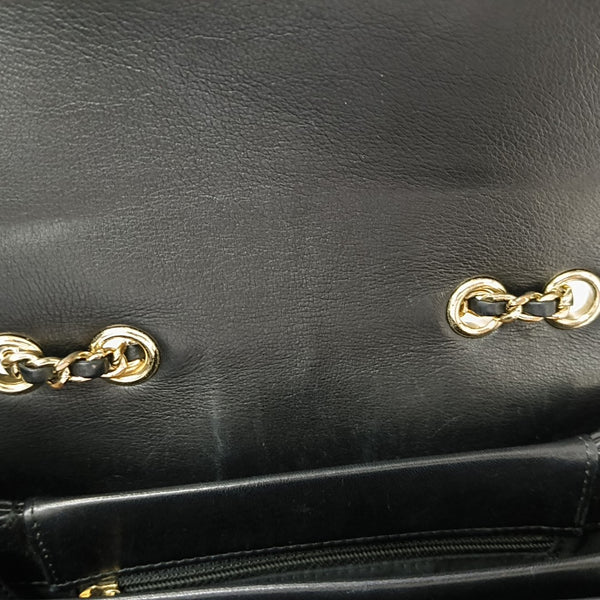 Quilted Calfskin Shoulder Bag Black