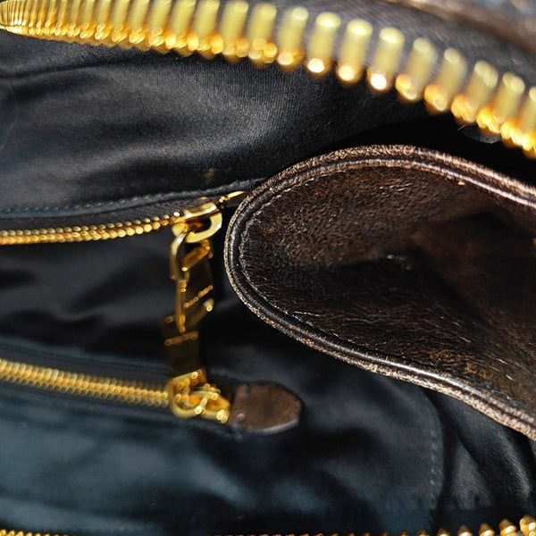Authenticated pre-owned Beau Large Calfskin Brown - Top Handle Bag at Looply