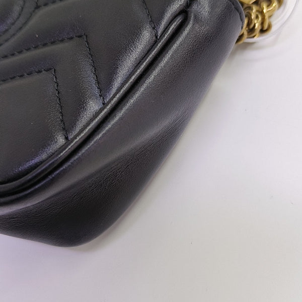 GG Marmont Mini Quilted Calfskin Black