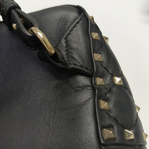 Spike Up Quilted Lambskin Black