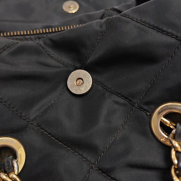 Nylon Quilted Nylon Black