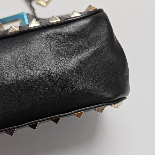 Rockstud Calfskin Black